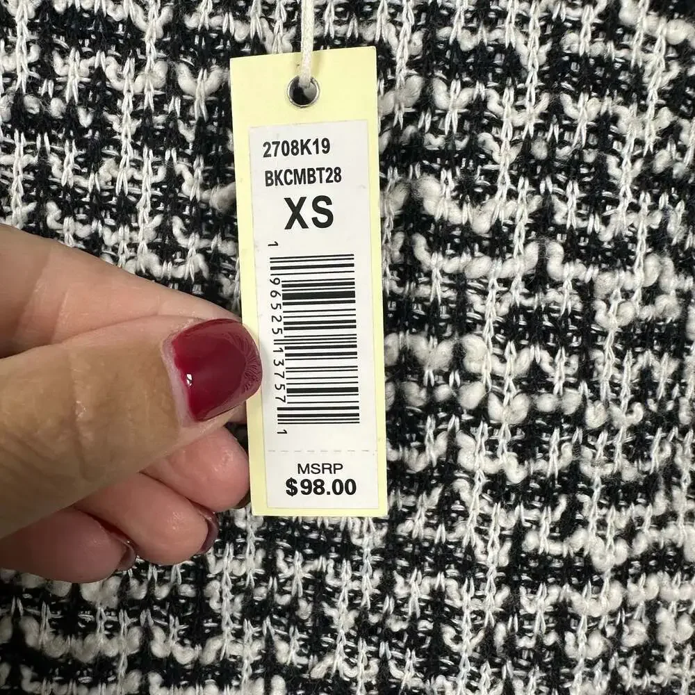 Max Studio NWT Black White Tweed Mini Skirt Size XS - Picture 6 of 9